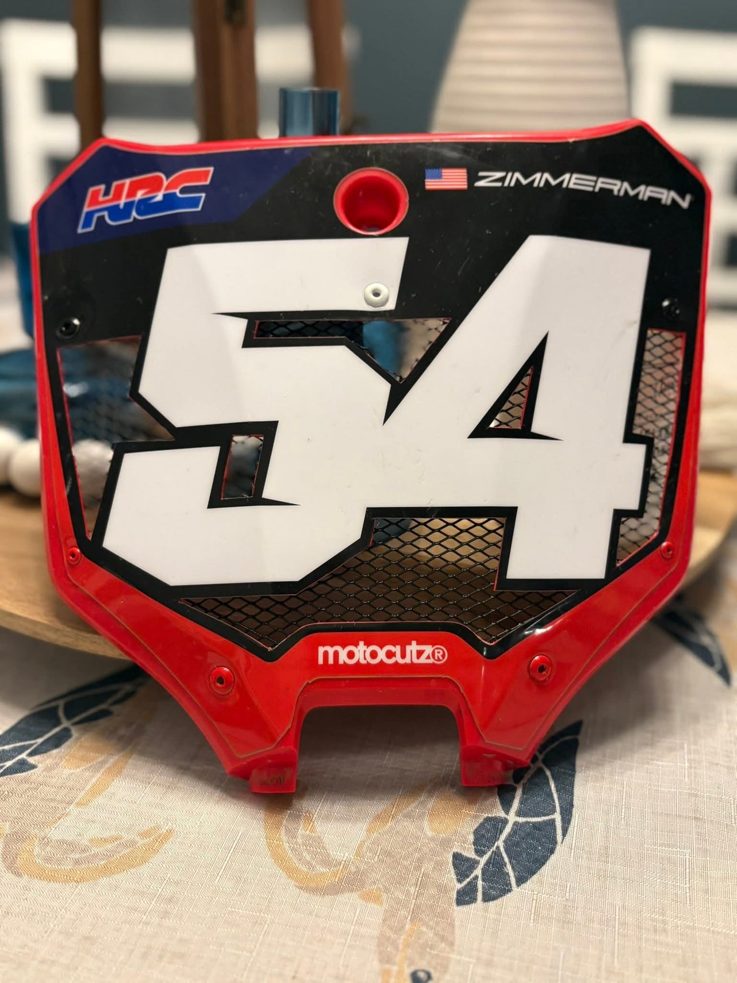 Vented Front Number Plate + Graphics Applied
