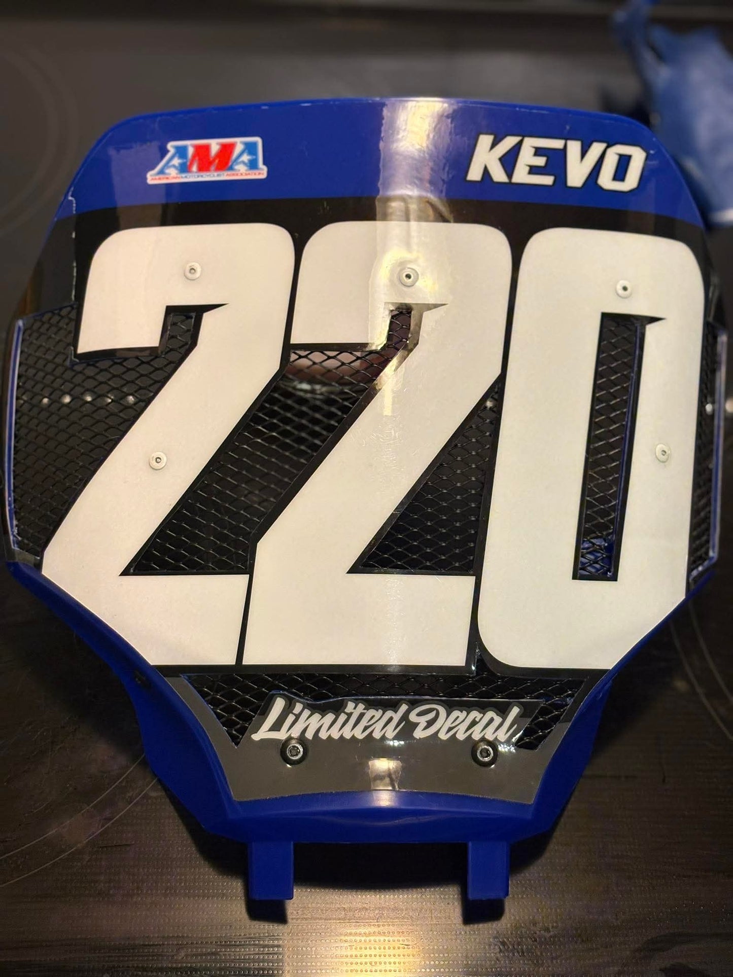 Vented Front Number Plate + Graphics Applied